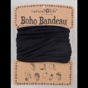 Natural Life Boho Bandeau Headband Black